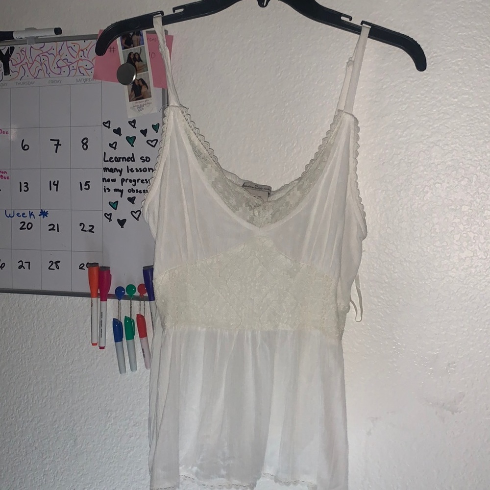White adjustable tank top